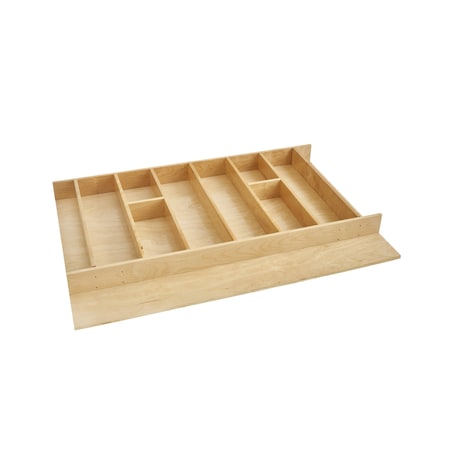 Rev-A-Shelf Drawer Insert, Maple Veneer, Light Brown, 33.13 in W, 2.88 in H, 22 in D, 22 in L, Light Brown 4WUT-36-1